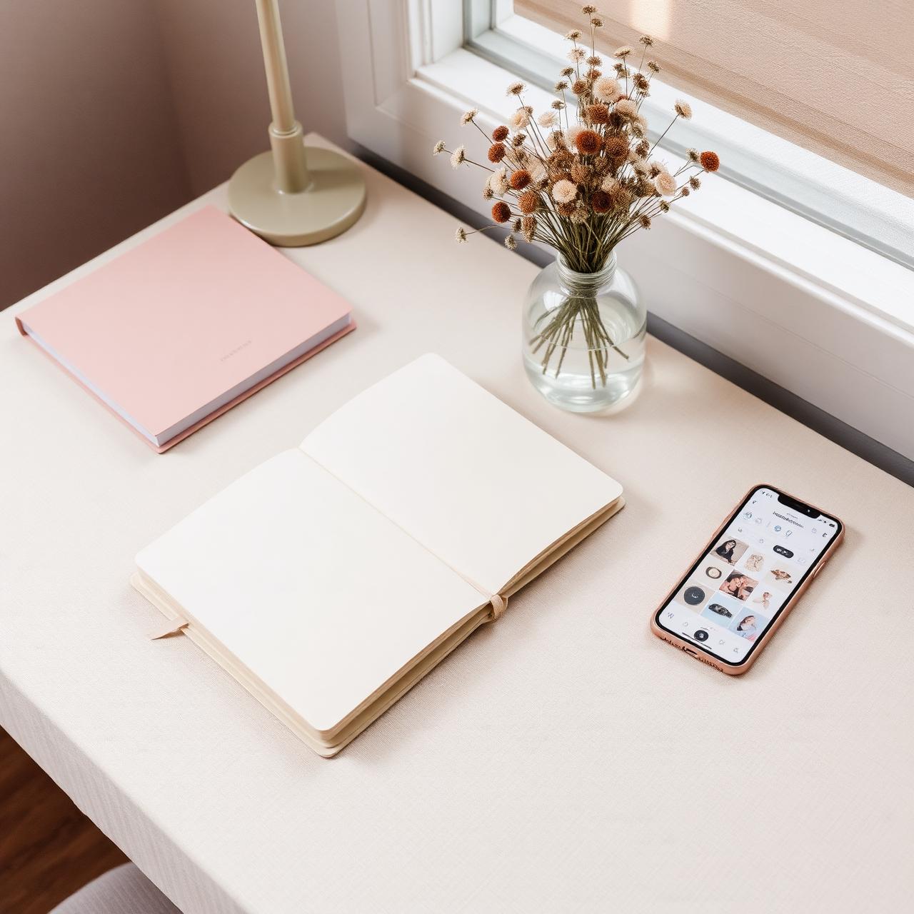 A calm creative studio workspace